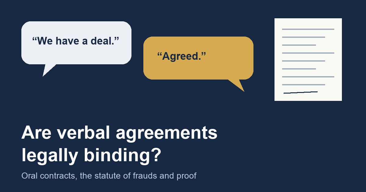 Are Verbal Agreements Legally Binding? A General Guide