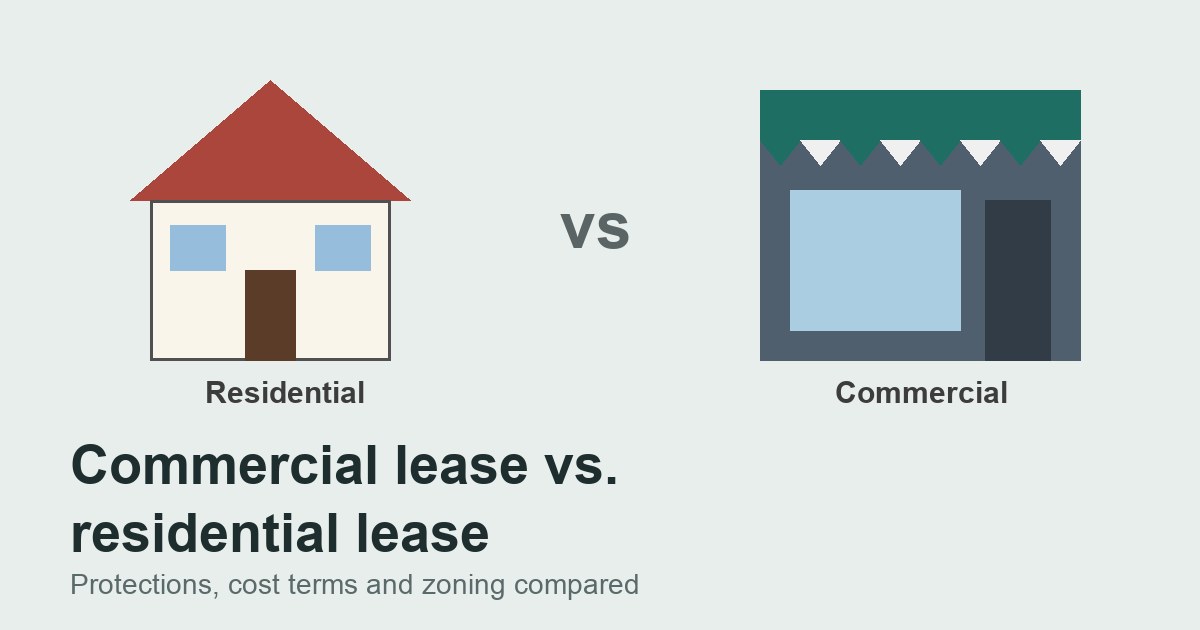 Commercial Lease vs. Residential Lease: Key Differences to Understand