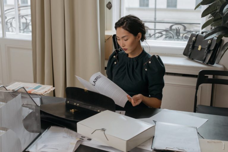 a person sitting at a desk