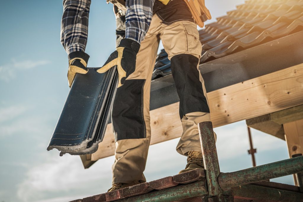 WORKER ON A ROOF