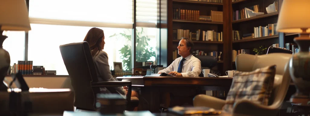 abogado richard harris confidently guiding a client through a complex legal process in las vegas.